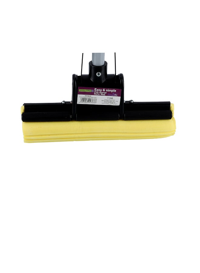 Easy And Simple Pva Sponge Roller Mop Multicolor Black/Silver/Yellow 27.5x8cm