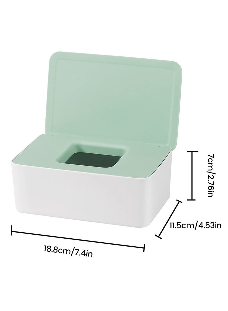 Wet Wipes Dispenser Box, Toilet Wipes Dispenser Box, Dry Wet Tissue Paper Case Holder, Tissue Storage Box Case with Lid Dustproof for Home Office