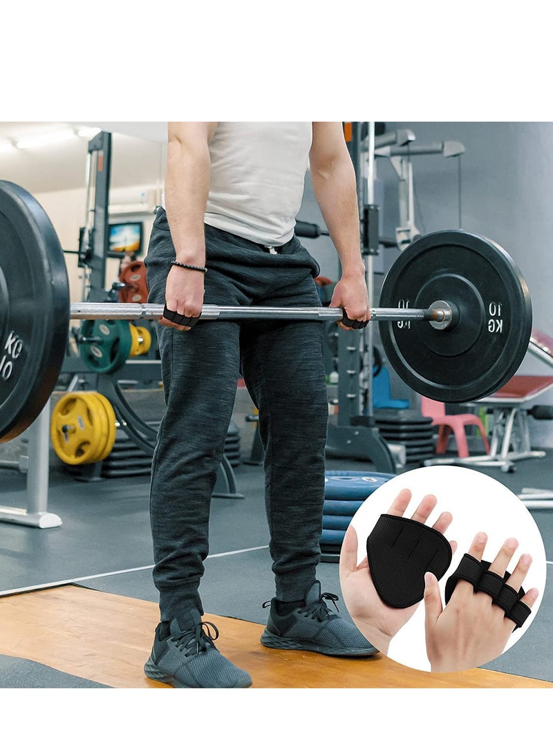 Neoprene Grip Pads Lifting Grips, The Alternative to Gym Workout Gloves, with 4 Fingers for Women Man, Weightlifting, Calisthenics, Powerlifting 2 Pairs