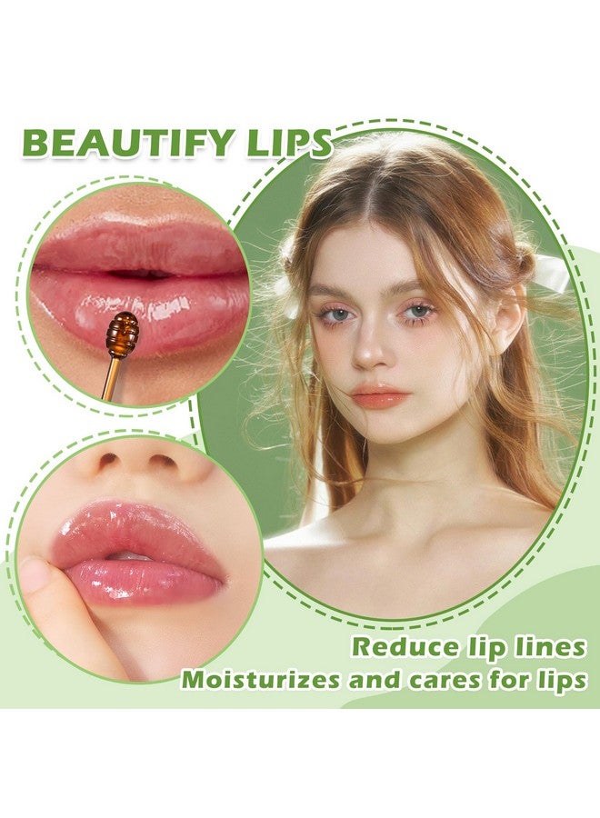 Honey Pot Lip Balm3Pcs Bee Lip Balm Honey Pot Cherry Apple Lip Scrubfade Lip Lines Lip Mask Overnight Prevention Dry And Cracked Lip Sleeping Mask (Honey+Apple+Cherry)
