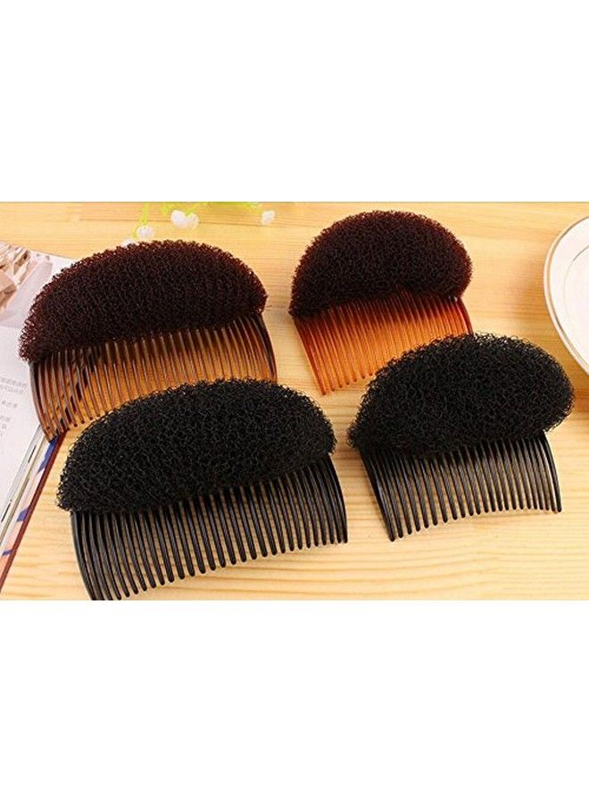 2Pcs 23 Teeth Hair Fringe Volume Bump Up Inserts Toolshair Pin Hair Styling Clip Hair Charming Insert Do Beehive Tool Maker Hair Comb Hair Style Accessories (Black)