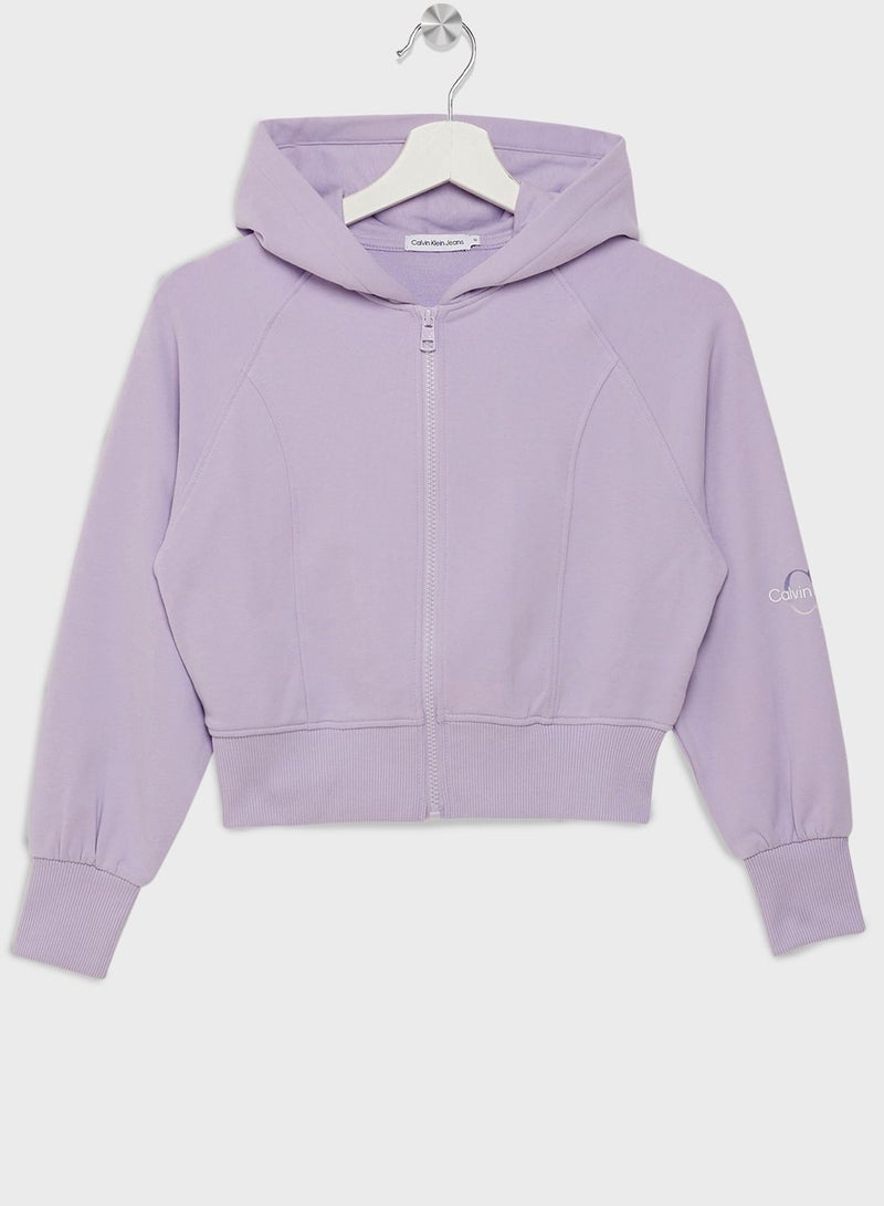 Youth Essential Zip Through Hoodie