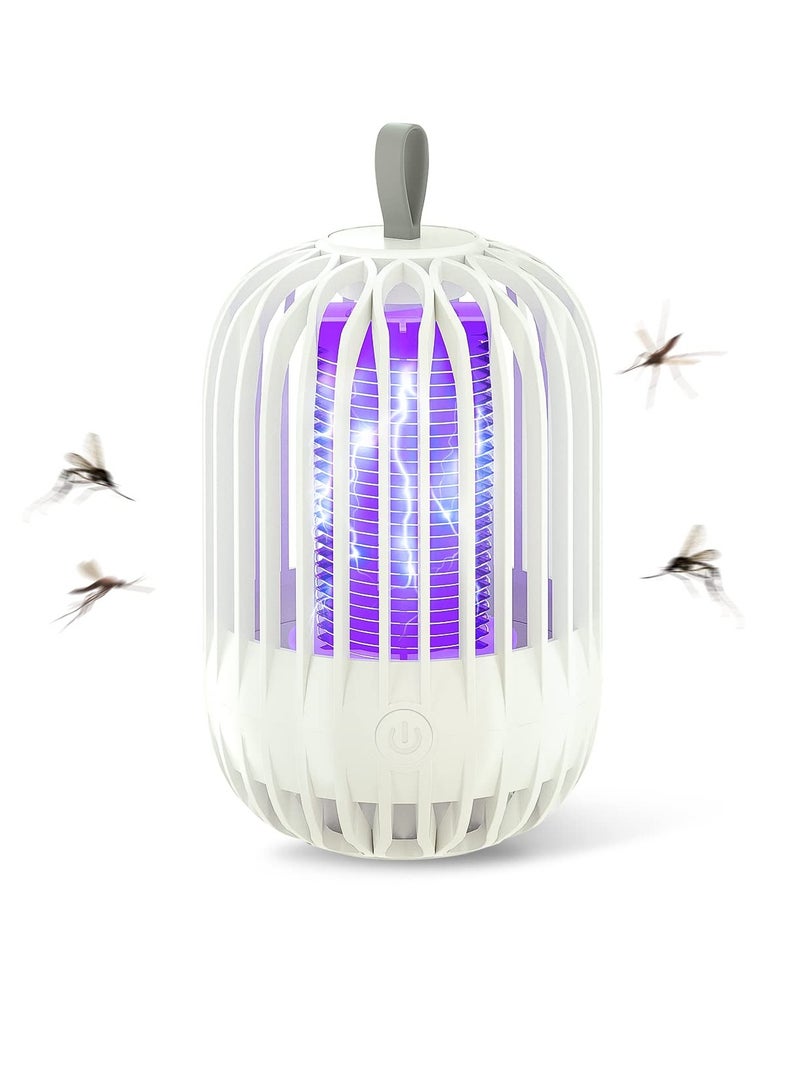 Lamp Bug Zapper Rechargeable Dual Function Mosquito Zapper Lamp Bug Zapper, Dual Lighting Mode LED UV Eclectic Zapper Kills Bugs on Contact Standard Bulb Sockets