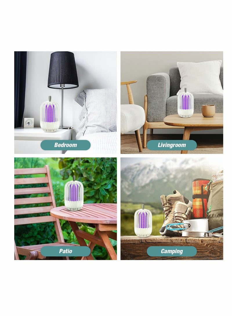 Lamp Bug Zapper Rechargeable Dual Function Mosquito Zapper Lamp Bug Zapper, Dual Lighting Mode LED UV Eclectic Zapper Kills Bugs on Contact Standard Bulb Sockets