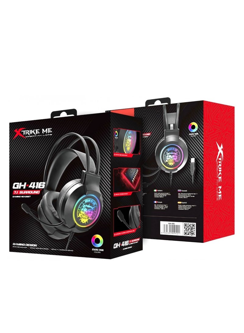 Xtrike Me GH-416 Gaming Headset Black