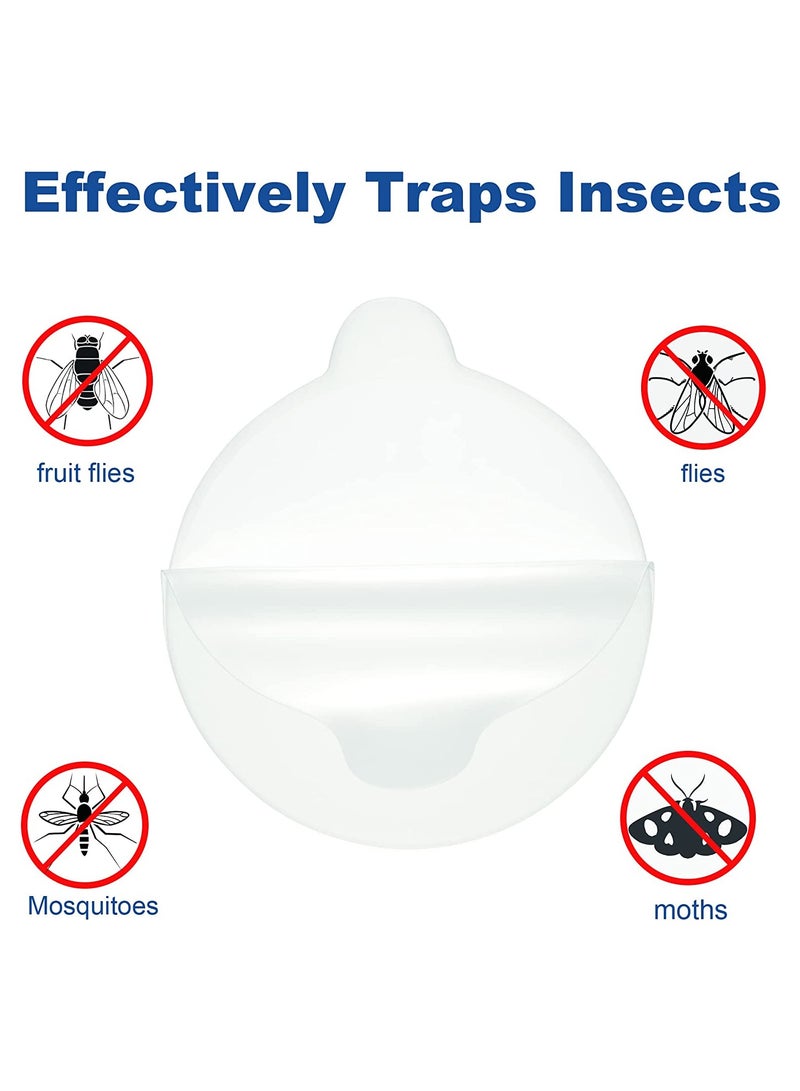 Refill Glue Boards 24 Pcs 4.3 Inches Sticky Glue Pads Fits for Katchy, for Fenun and Other Models Indoor Insect Fly Mosquito Trap Bug Catcher Mosqusito Lamp, Flea Trap Refill