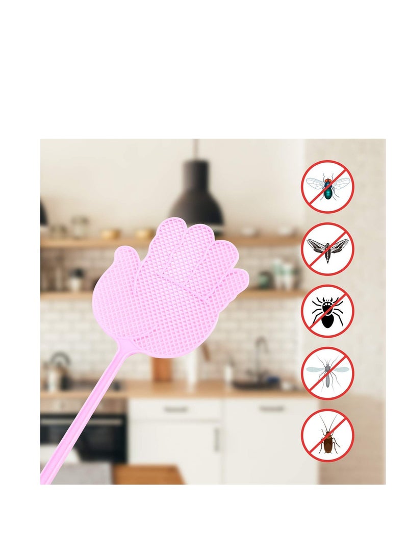 Fly Swatter - Funny Hand Shaped Fly Swatters -Durable - Colorful for Home/Indoor/Outdoor/Classroom/Office/Pack of 5