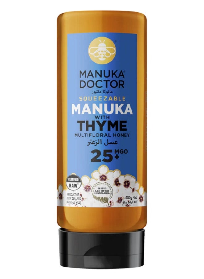 Manuka with Thyme MGO 25+ Honey Squeezable 500g