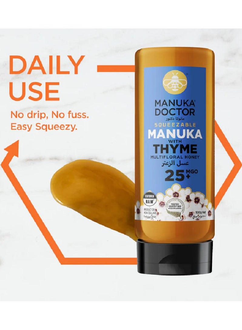 Manuka with Thyme MGO 25+ Honey Squeezable 500g