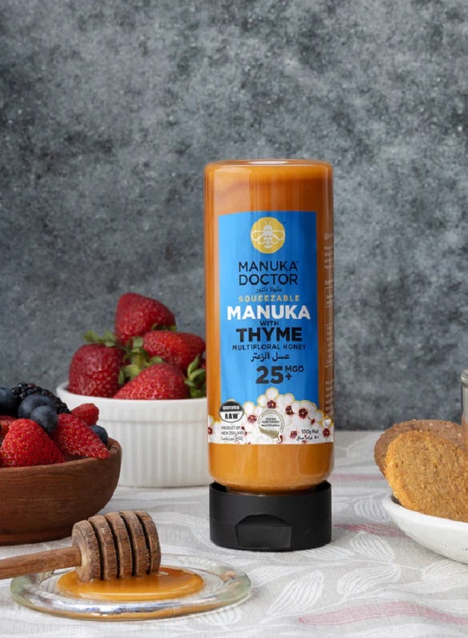 Manuka with Thyme MGO 25+ Honey Squeezable 500g