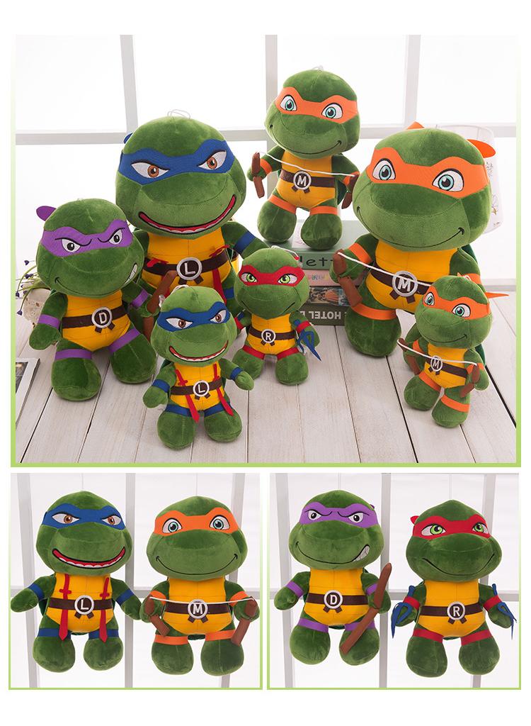 4-Piece Cartoon Teenage Mutant Ninja Turtles Plush Toys