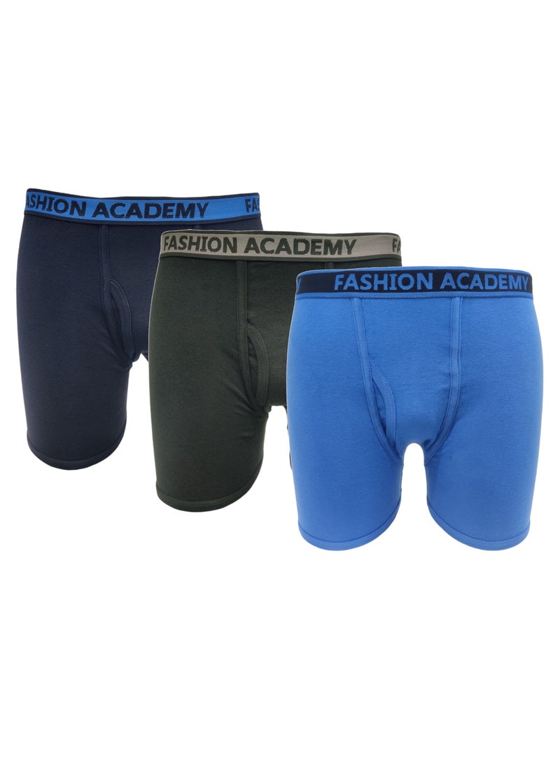 FA Fashion Academy Mens Interlock Boxer Assorted Colors Pack of 6