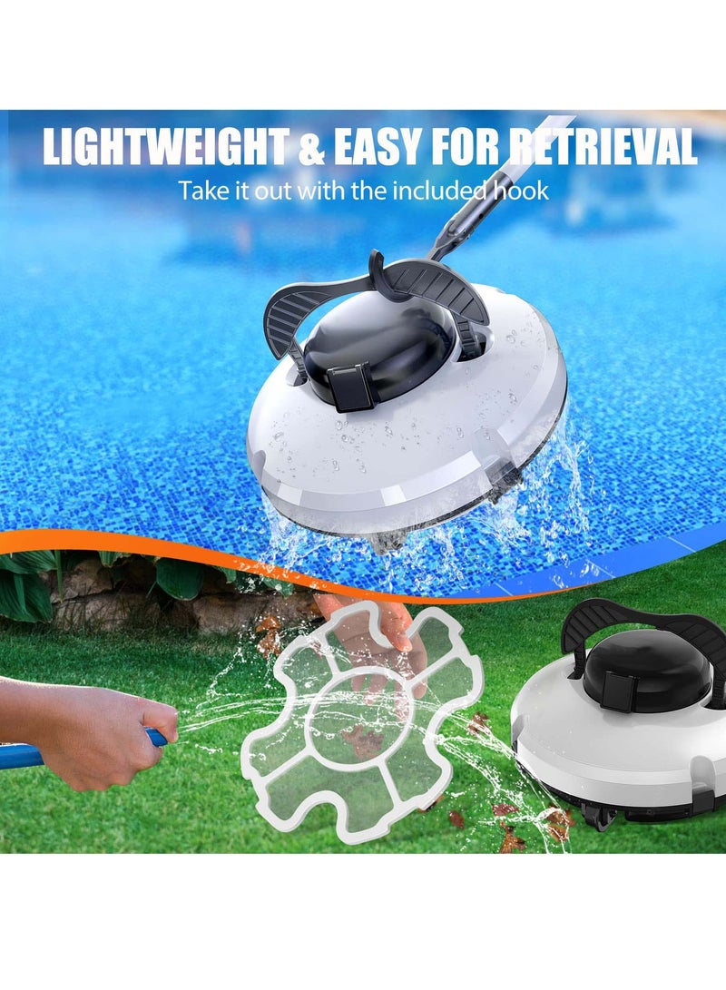 Cordless Robotic Pool Vacuum for Above Ground Pools, Dual,Drive Motors, 90,120 Minutes Runtime, IPX8 Waterproof, Lightweight Design, Auto,Dock Feature