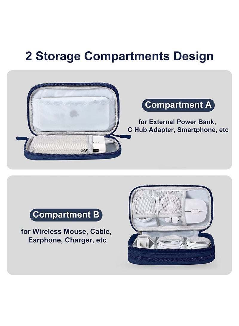 Electronics Accessories Organizer Small Carrying Case Bag Portable Cable Storage Pouch Travel Gadgets for Keeping Power Cord Charger Cables Wireless Mouse