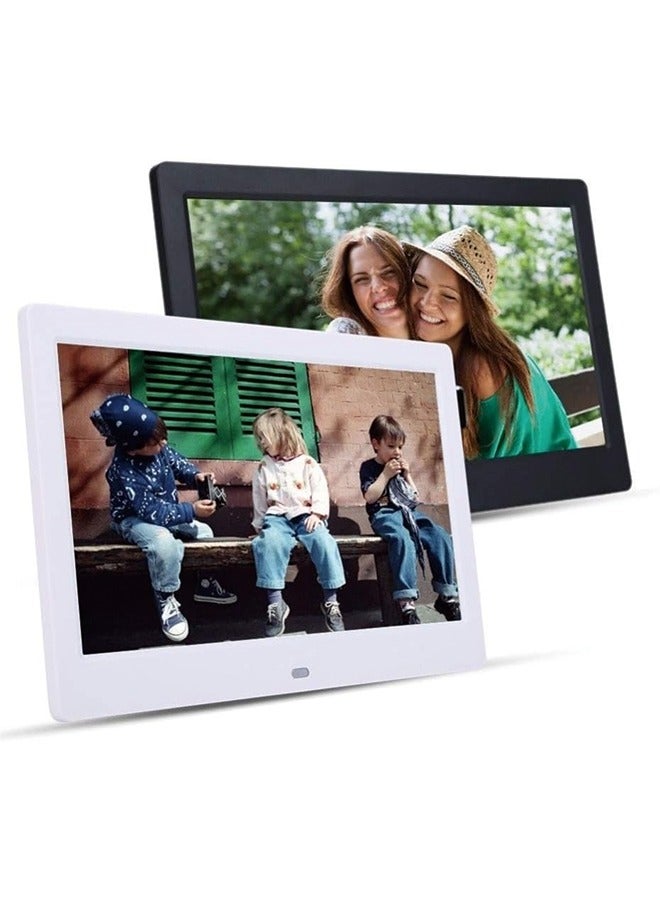 Digital Picture Frames 10.1 inch Digital Photo Frame LED Backlight HD 1024*600 Electronic Album Picture Music Movie Good Gift for Friends Family Multiple Functions (Color : Black)