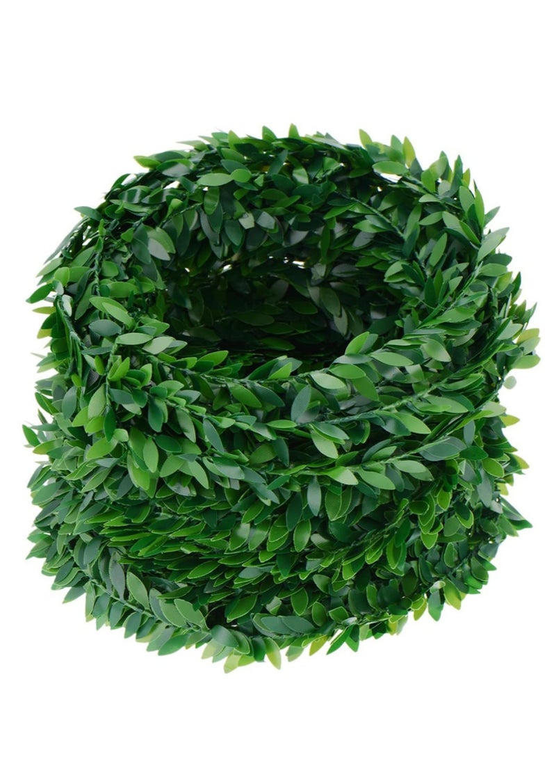 Artificial Garland Foliage Vines, 3PCS Fake Vines Simulated Ivy Garland Greenery Leaf Garland Plants Vines for Wedding Party Garden Home Kitchen Office Wall Decoration (7.5m, 2cm Leaf)