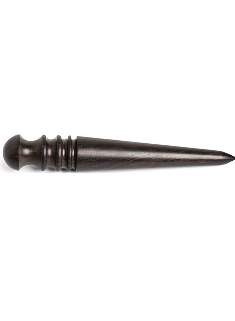 Wood Leather Burnisher Tool, Tapered Edge Slicker Made of Ebony, Trimming Burnisher Creaser Wood Features for Burnishing Leather Projects of Various Thicknesses Sleek, Polished Leather Tool