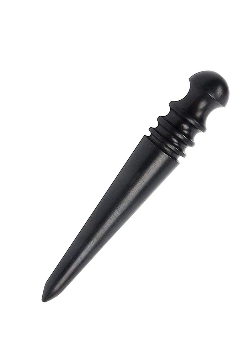 Wood Leather Burnisher Tool, Tapered Edge Slicker Made of Ebony, Trimming Burnisher Creaser Wood Features for Burnishing Leather Projects of Various Thicknesses Sleek, Polished Leather Tool