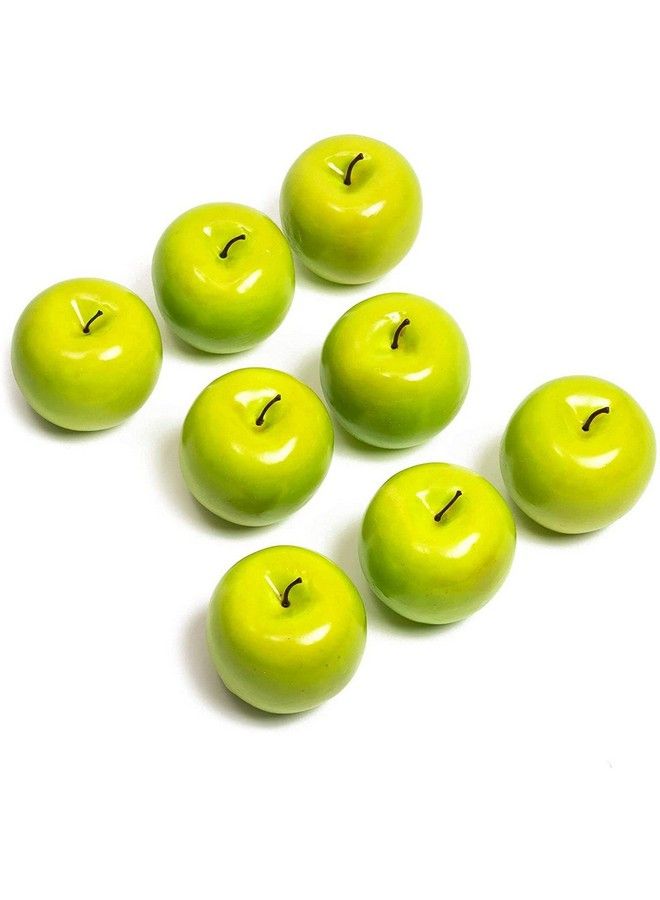 Artificial Green Apples Faux Fruit Decor (2.7 In 8 Pack)