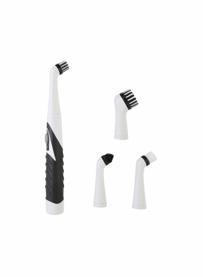 Electric Sonic Cleaning Brush Sonic Sink Scrubber with 4 Brush Head Cleaning Brush Oscillating Cleaning Tool Power Brush Handheld Cordless Electric Scrubber
