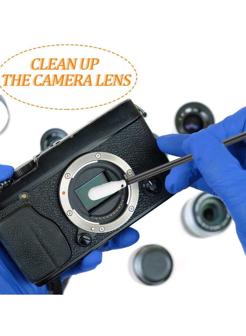 100 Pcs Foam Swabs, Lint-Free Cleaning Swabs, 4.56 Inch Foam Tip Cleaning Stick, Lab Sponge Swabs for Cleaning Inkjet Printer, Camera, Optical Lens, Optical Equipment, and Electronics