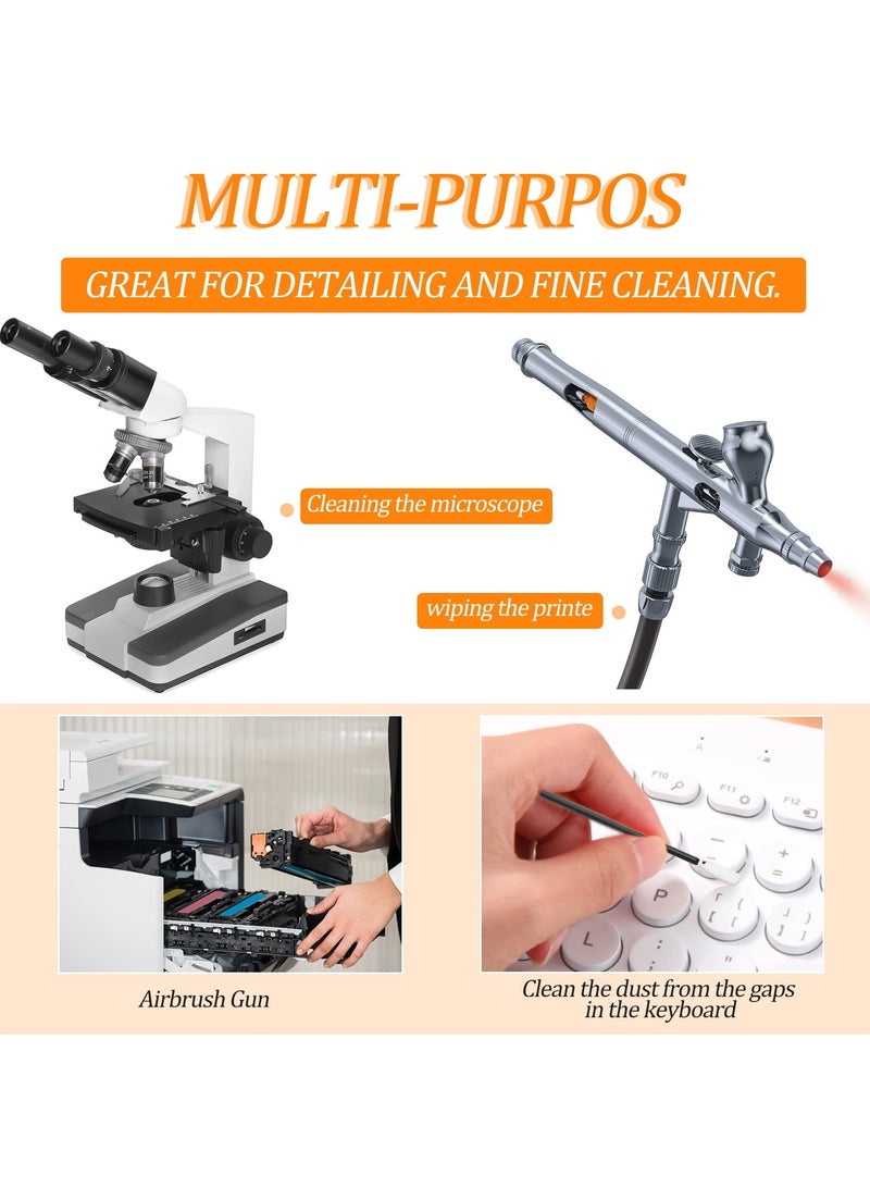 100 Pcs Foam Swabs, Lint-Free Cleaning Swabs, 4.56 Inch Foam Tip Cleaning Stick, Lab Sponge Swabs for Cleaning Inkjet Printer, Camera, Optical Lens, Optical Equipment, and Electronics