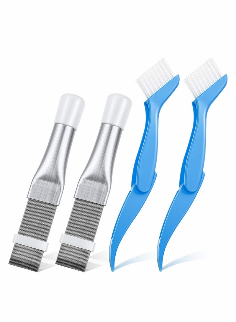 4 Pieces Fin Comb Air Conditioner Fin Cleaner and Brush