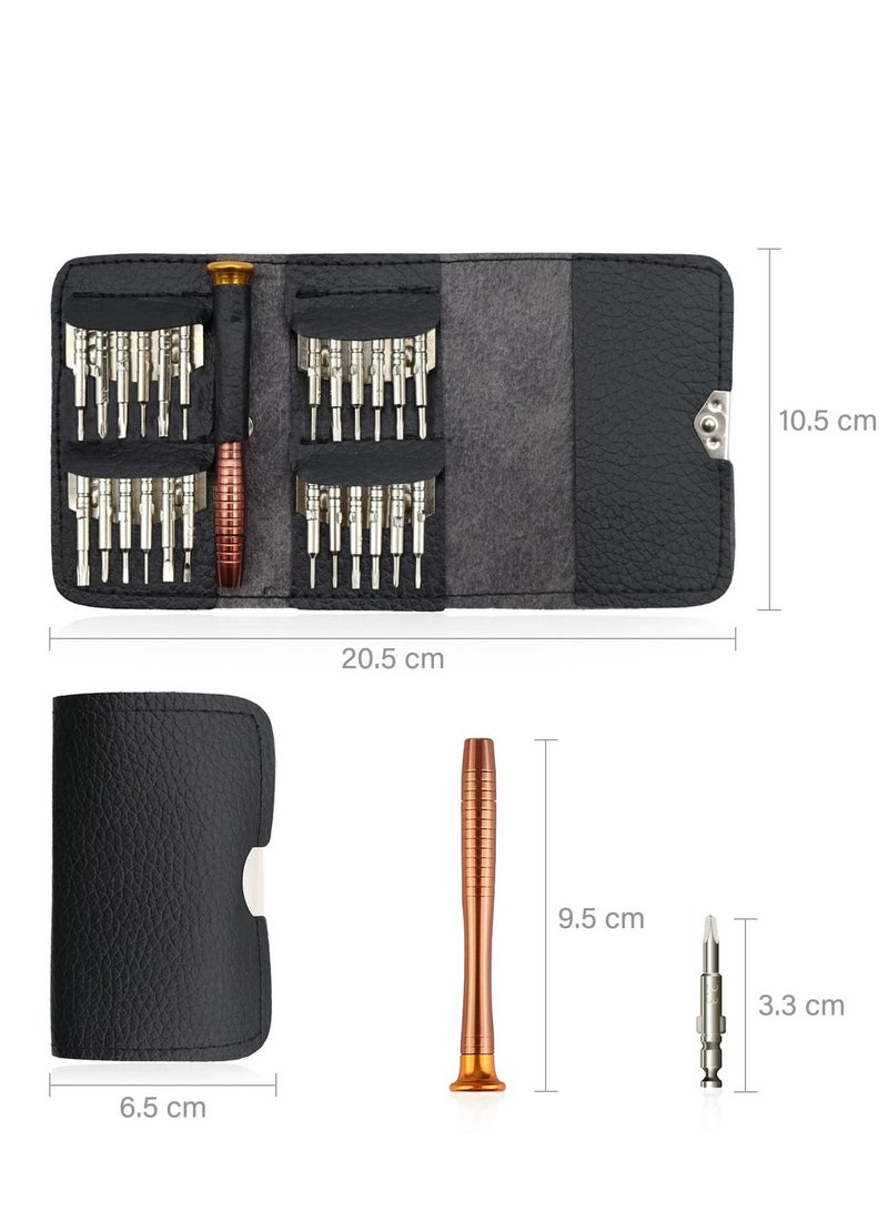 24 in 1 Precision Screwdriver Set, Mini Glasses Screwdriver Repair Kit Interchangeable Torx Screwdriver Tool Kit for Sunglasses, Glasses, Watch, Game Console, Mobile Phone, iPad