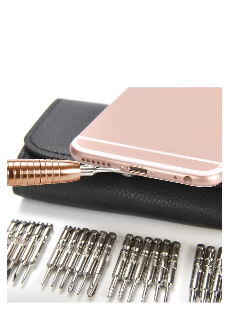 24 in 1 Precision Screwdriver Set, Mini Glasses Screwdriver Repair Kit Interchangeable Torx Screwdriver Tool Kit for Sunglasses, Glasses, Watch, Game Console, Mobile Phone, iPad