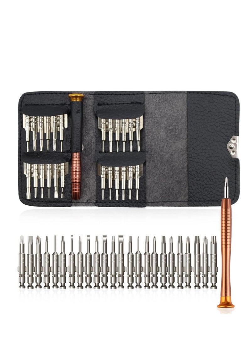 24 in 1 Precision Screwdriver Set, Mini Glasses Screwdriver Repair Kit Interchangeable Torx Screwdriver Tool Kit for Sunglasses, Glasses, Watch, Game Console, Mobile Phone, iPad