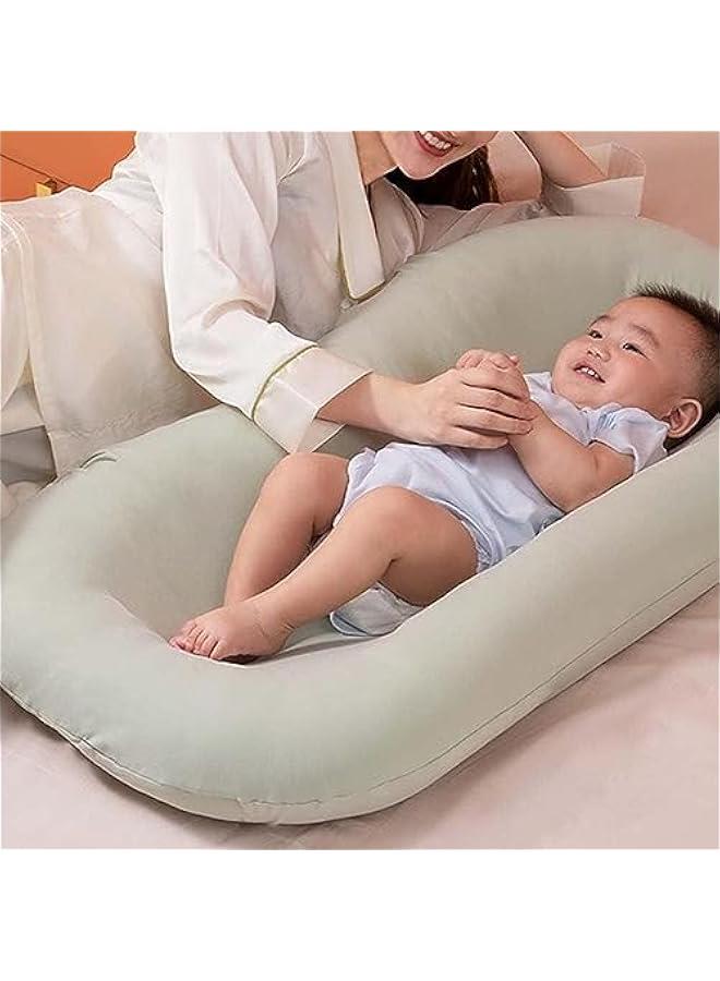 Baby Snuggle Me Lounger, 0 - 24 Months, Green 80*45cm