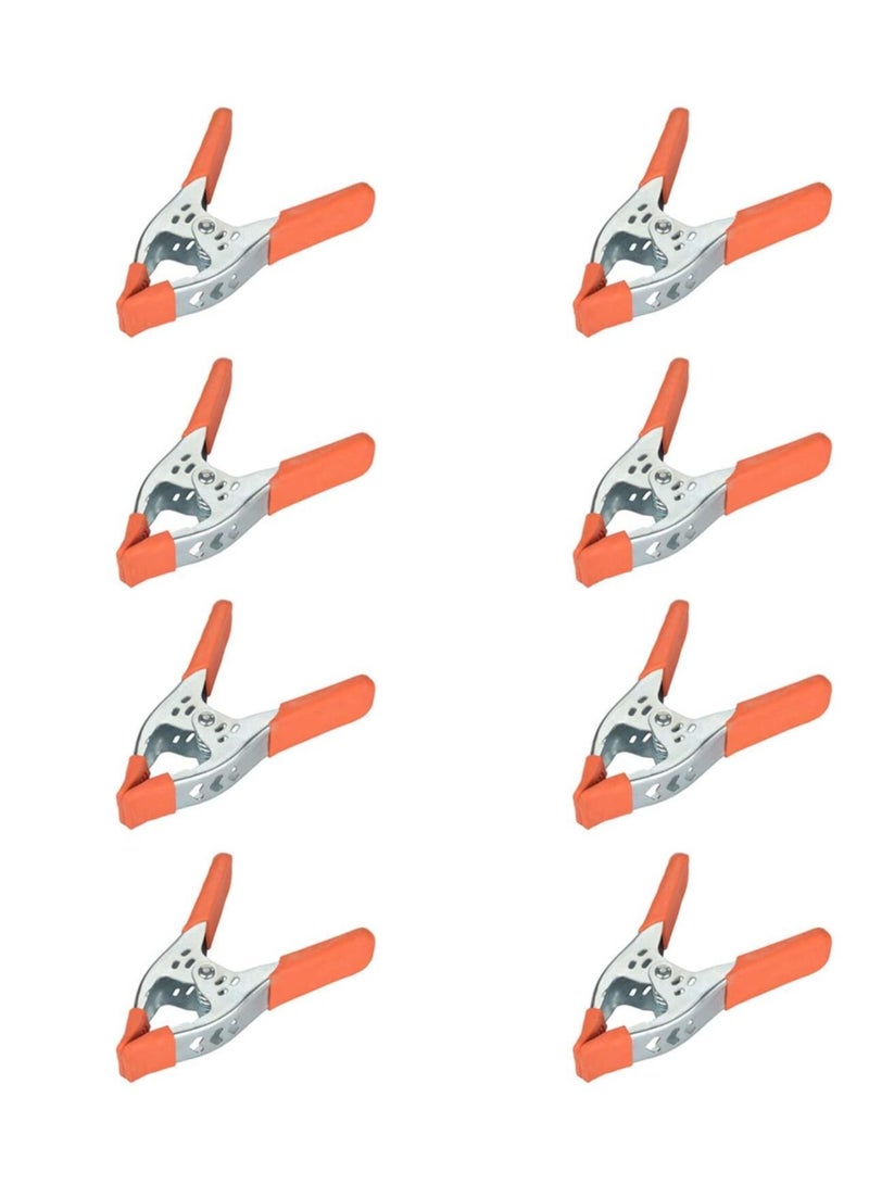 Spring Clamp A Clamps Hand Squeeze Clips 6 Inch Metal 8 Pack Orange Heavy Duty Large Strong Quick Grip Strong Hardware Claps for Woodworking Wood Pony Photography Furniture