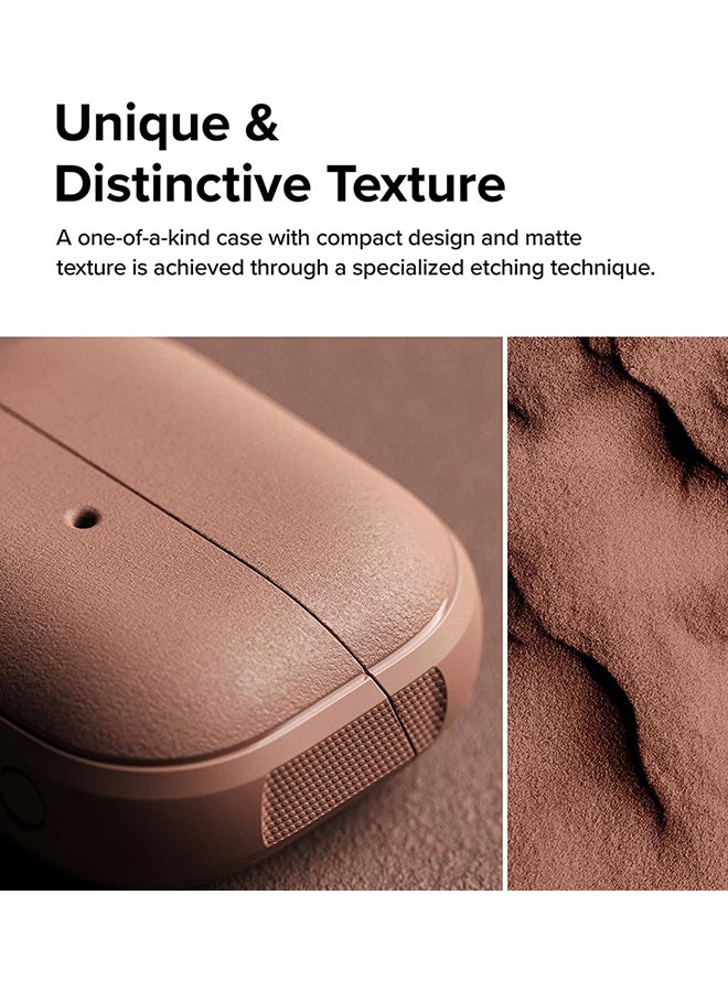 Onyx Magnetic for Samsung Galaxy Buds 3 Pro/3 Case, Shockproof TPU Non-Slip Texture Cover with Keychain Carabiner Constant Coral