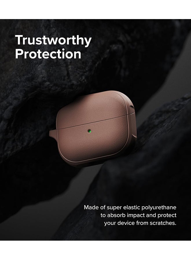 Onyx Magnetic for Samsung Galaxy Buds 3 Pro/3 Case, Shockproof TPU Non-Slip Texture Cover with Keychain Carabiner Constant Coral