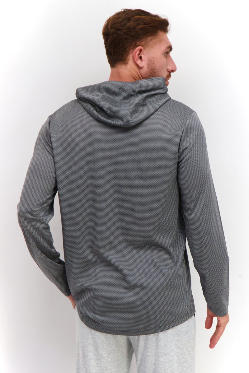 Men Sportswear Fit Hooded Training Sweatshirt, Grey