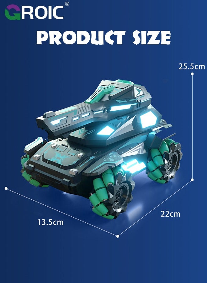 RC Tank That Shoots, RC Crawler Scale Water Bullet Shooting Remote Control Cars,Kids 4WD Battle Stunt Car,All Terrain RC Truck with 360°Rotating, Remote Control Water Bullet Shooting Car Toy