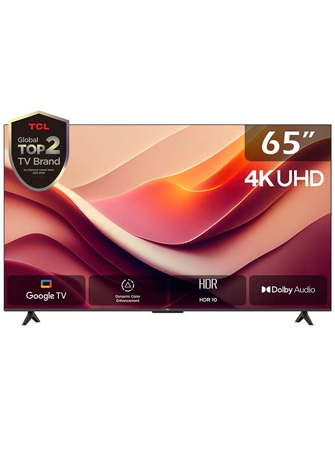 65 Inch 4K UHD Smart Google TV, HDR 10, Dolby Audio, Dynamic Color Enhancement, Metallic Bezel-less Design (2024 Model) 65P69B Black