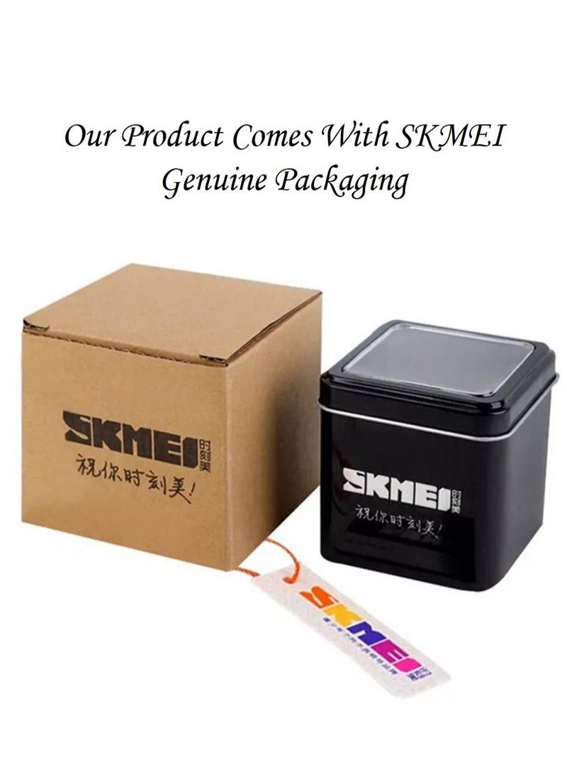 SKMEI Sports Wrist Watch Dual Display Analog and Digital Multi Functional LED Screen 50M Waterproof Mens Gadget