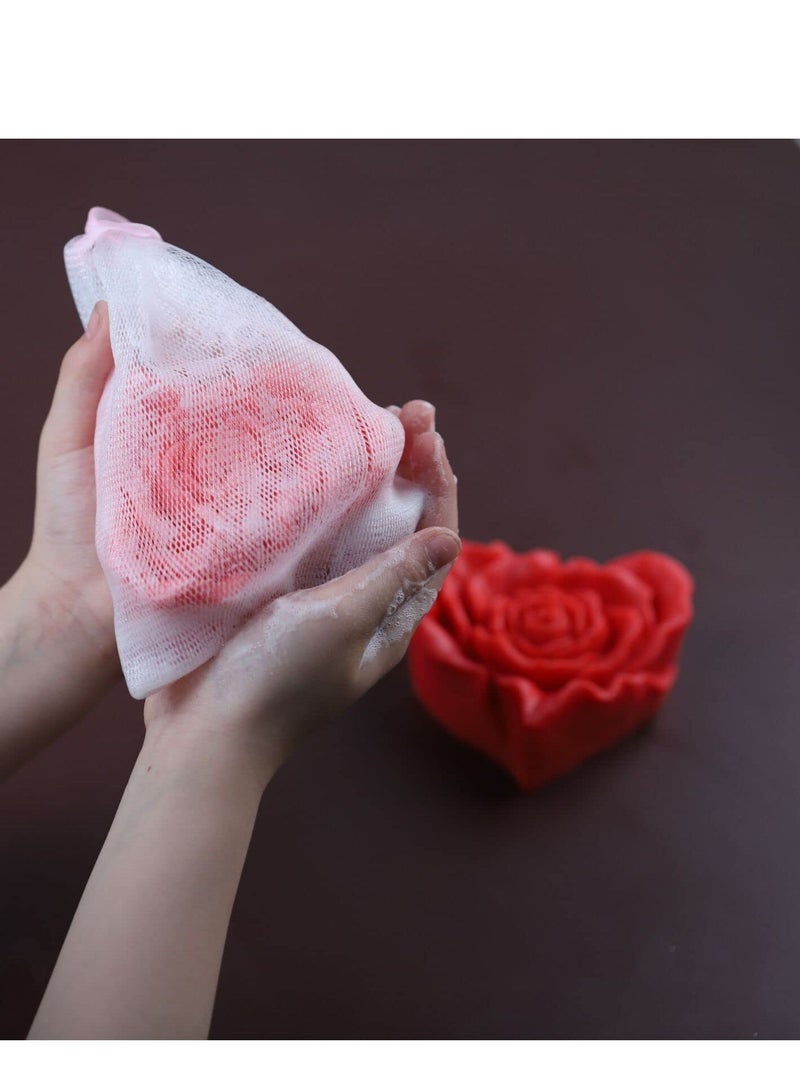 Candle Molds 3d Heart-shaped Rose Silicone for Making Resin Pillar Aromatherapy Gypsum Candles Wax Soap Flower Specimen Clay Craft