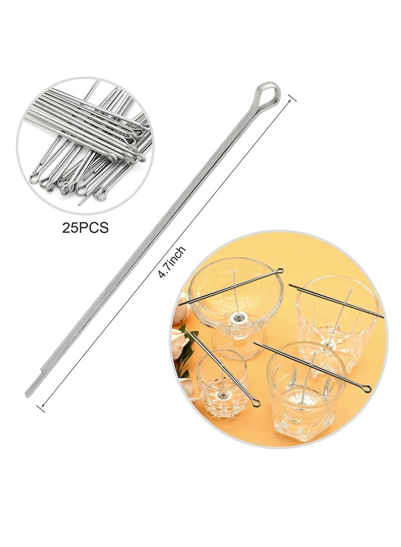 Candel Wick Holders, 4.7 Inch Wick Holders for Candle Making, 20 Pcs Metal Wick Centering Tool