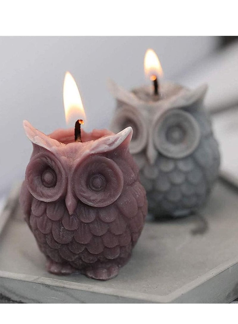 3D Owl Silicone Candle Moulds Soap Making Mould Cake Decorating Fondant Chocolate Candy Baking Animal Shape