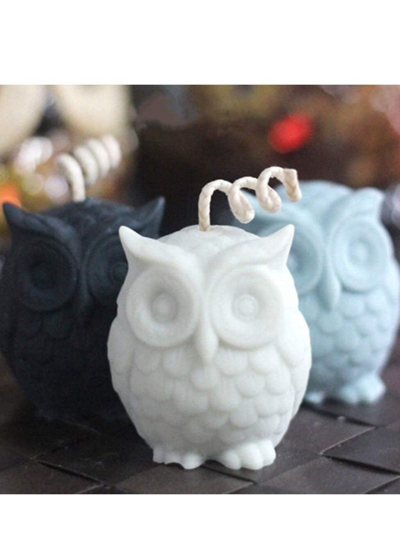 3D Owl Silicone Candle Moulds Soap Making Mould Cake Decorating Fondant Chocolate Candy Baking Animal Shape