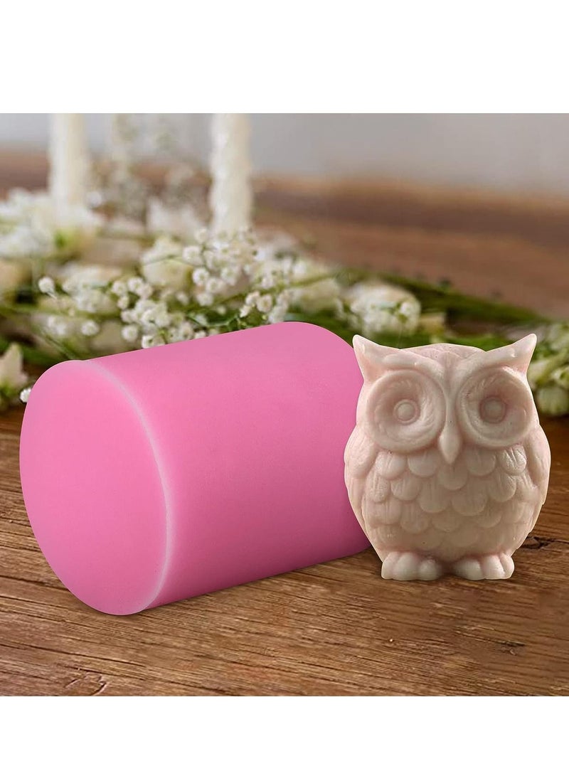 3D Owl Silicone Candle Moulds Soap Making Mould Cake Decorating Fondant Chocolate Candy Baking Animal Shape