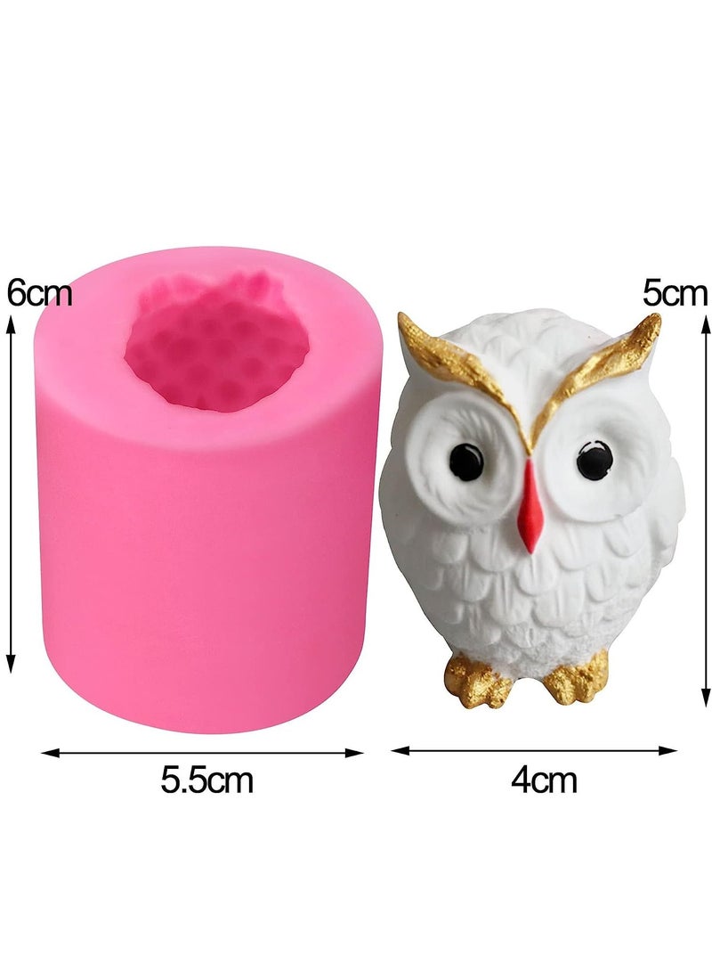 3D Owl Silicone Candle Moulds Soap Making Mould Cake Decorating Fondant Chocolate Candy Baking Animal Shape