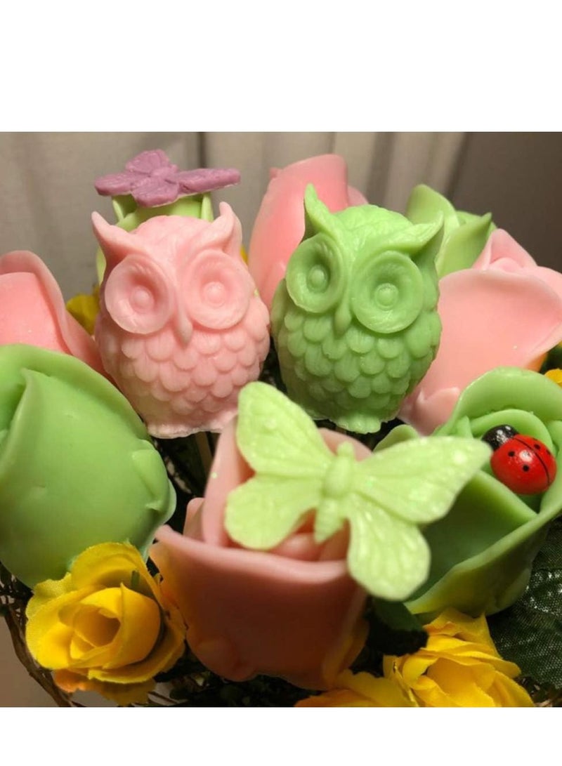 3D Owl Silicone Candle Moulds Soap Making Mould Cake Decorating Fondant Chocolate Candy Baking Animal Shape