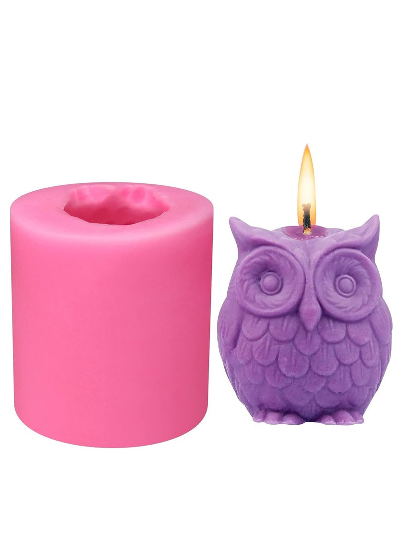 3D Owl Silicone Candle Moulds Soap Making Mould Cake Decorating Fondant Chocolate Candy Baking Animal Shape