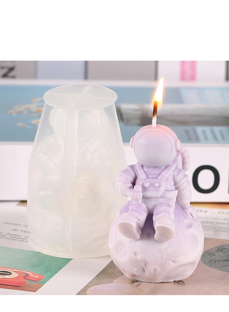 Astronaut Candle Mold Creative Decor For Indoor Decorations Silicone Molds, Shape Soap Mould Gift Family And Friends