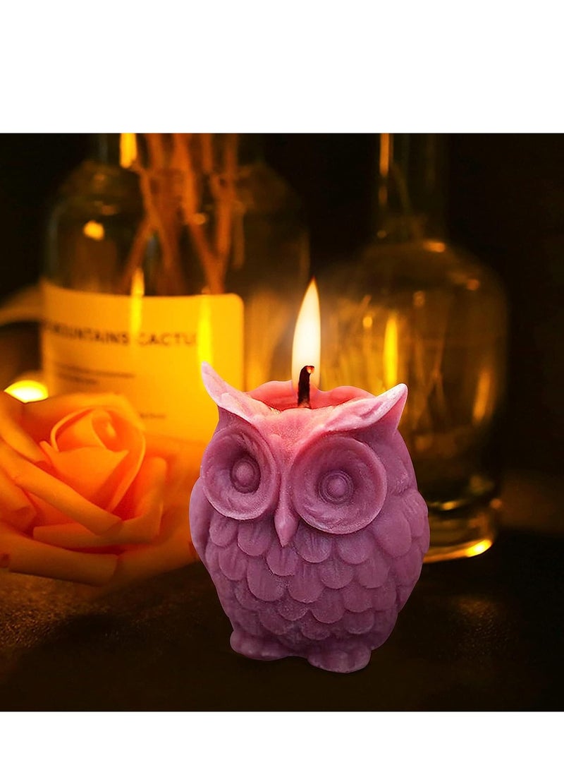 3D Owl Silicone Candle Moulds Soap Making Mould Cake Decorating Fondant Chocolate Candy Baking Animal Shape for Wedding Baby Shower Birthday Gift Party Decoration Homemade Sugarcraft