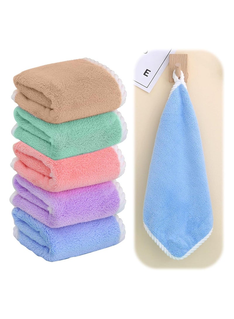 Baby Flannel Wash Face Cloths, 5 Pack Reusable Muslin Cloths for Baby, Super Soft and Gentle on Skin, for Babies and Adults Wipeing and Well Great Face Wash Remove Makeup Remove Dirt 30 * 30cm