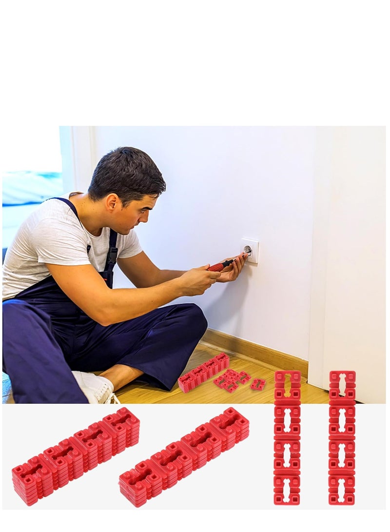 36Pcs Electrical Outlet Spacers, Red Outlet Spacers for Electrical Box Outlet Spacers Shims Switch Receptacle Spacers Socket Spacers for Electrical Box or Loose Outlet Plug Fix Plastic